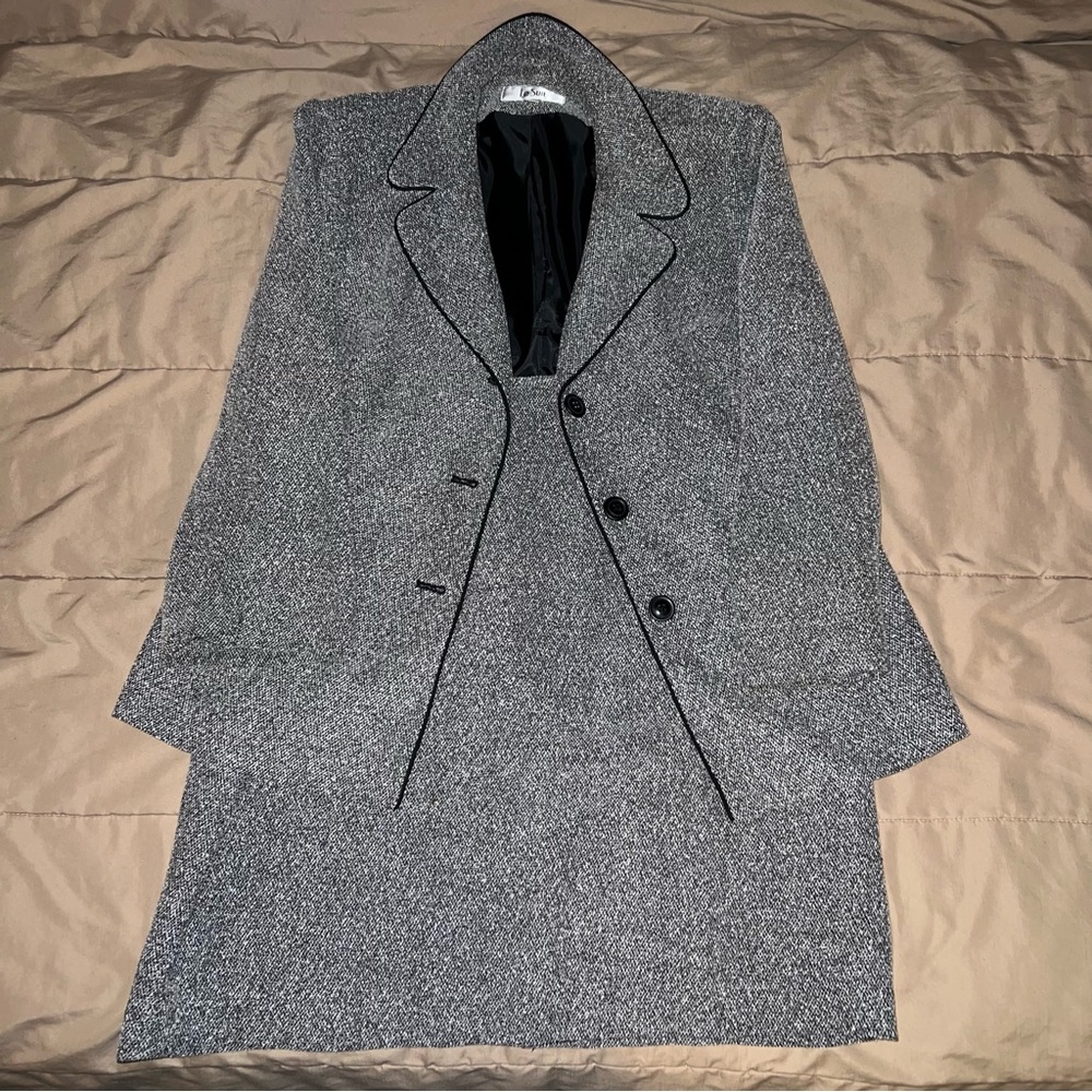 Gray Skirt Suit Plus Size 16